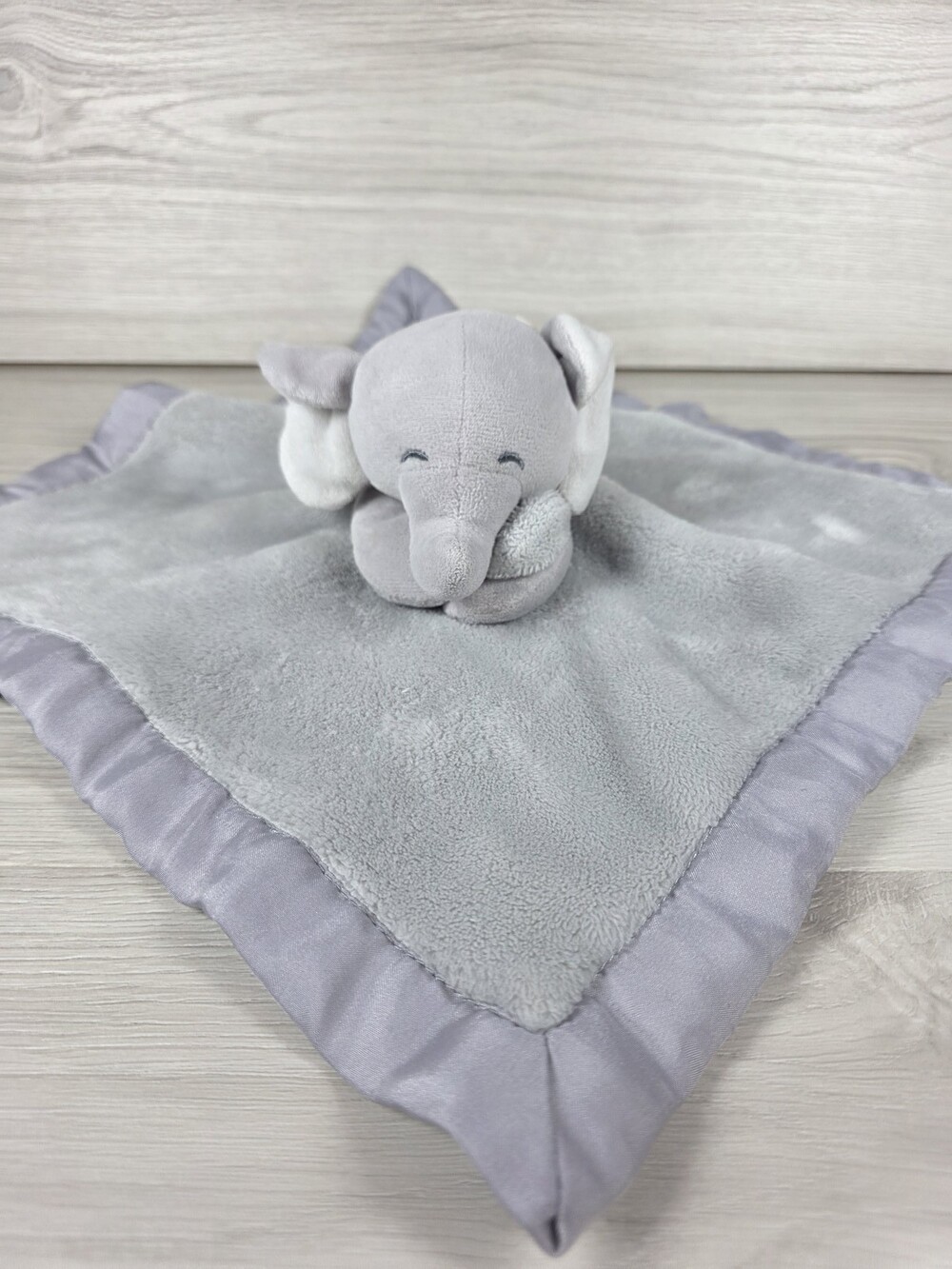 Carter's Plush Elephant Security Blanket Lovey w Satin Trim SU47